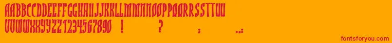 JmhRojoBold Font – Red Fonts on Orange Background