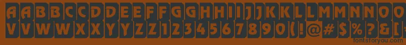 ARewinderttl3Dtumba Font – Black Fonts on Brown Background