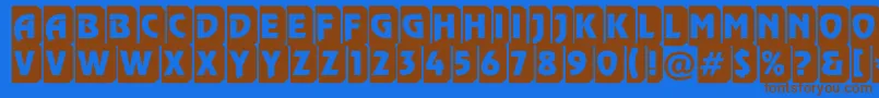 ARewinderttl3Dtumba Font – Brown Fonts on Blue Background