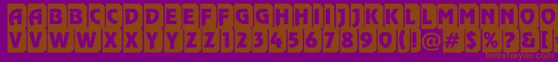 ARewinderttl3Dtumba Font – Brown Fonts on Purple Background