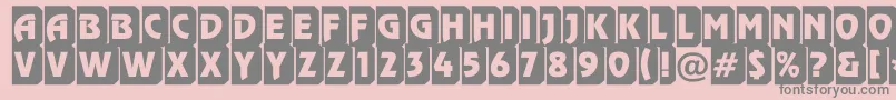 ARewinderttl3Dtumba Font – Gray Fonts on Pink Background