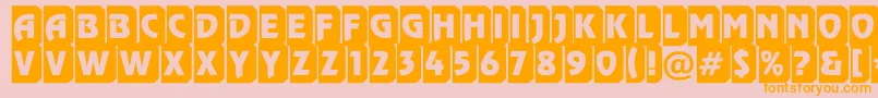 ARewinderttl3Dtumba Font – Orange Fonts on Pink Background