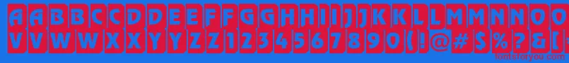 ARewinderttl3Dtumba Font – Red Fonts on Blue Background