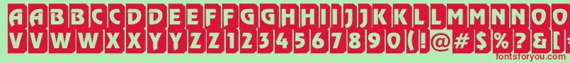 ARewinderttl3Dtumba Font – Red Fonts on Green Background