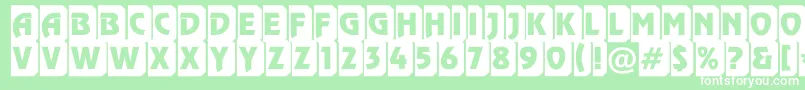 ARewinderttl3Dtumba Font – White Fonts on Green Background