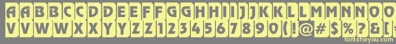 ARewinderttl3Dtumba Font – Yellow Fonts on Gray Background