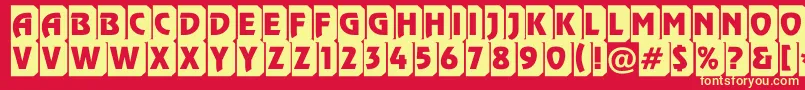 ARewinderttl3Dtumba Font – Yellow Fonts on Red Background