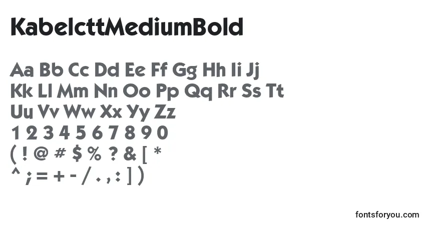 A fonte KabelcttMediumBold – alfabeto, números, caracteres especiais