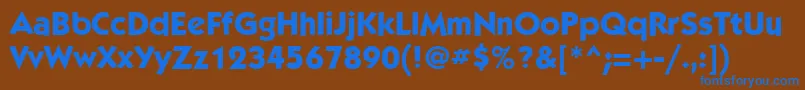 KabelcttMediumBold Font – Blue Fonts on Brown Background