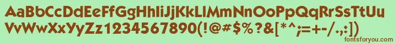 KabelcttMediumBold Font – Brown Fonts on Green Background