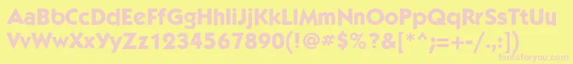 KabelcttMediumBold Font – Pink Fonts on Yellow Background