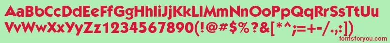 KabelcttMediumBold Font – Red Fonts on Green Background