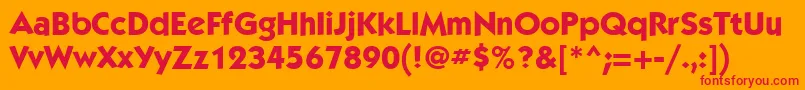 KabelcttMediumBold Font – Red Fonts on Orange Background