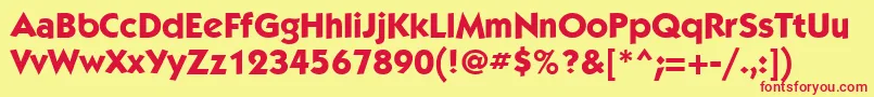 KabelcttMediumBold Font – Red Fonts on Yellow Background