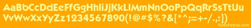 KabelcttMediumBold Font – Yellow Fonts on Orange Background