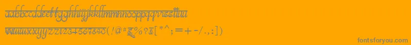 Шрифт BitsindiancalligraRegular – серые шрифты на оранжевом фоне