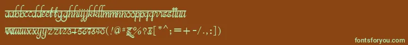 Шрифт BitsindiancalligraRegular – зелёные шрифты на коричневом фоне