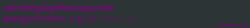 Czcionka BitsindiancalligraRegular – fioletowe czcionki na czarnym tle