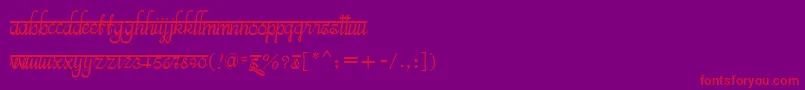 BitsindiancalligraRegular Font – Red Fonts on Purple Background