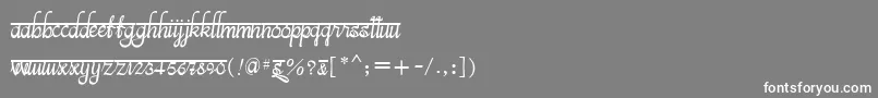 フォントBitsindiancalligraRegular – 灰色の背景に白い文字