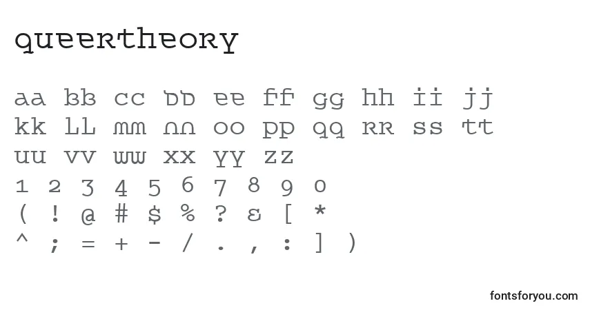 Шрифт QueerTheory – алфавит, цифры, специальные символы