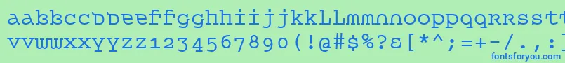 QueerTheory Font – Blue Fonts on Green Background