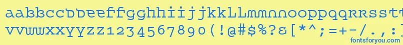 QueerTheory Font – Blue Fonts on Yellow Background