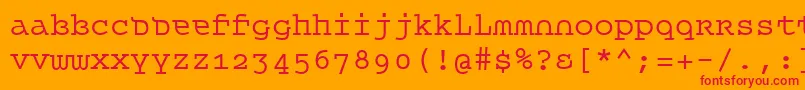 QueerTheory Font – Red Fonts on Orange Background