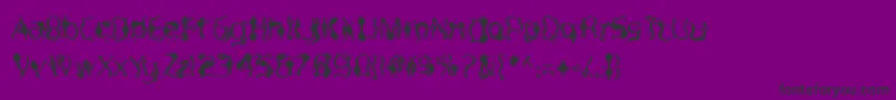 Fonte Purpleburple – fontes pretas em um fundo violeta