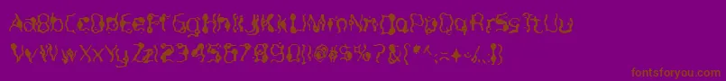 Purpleburple Font – Brown Fonts on Purple Background