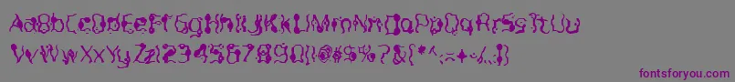 Czcionka Purpleburple – fioletowe czcionki na szarym tle