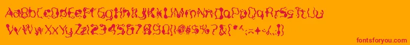 Purpleburple Font – Red Fonts on Orange Background