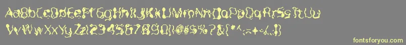 Purpleburple Font – Yellow Fonts on Gray Background