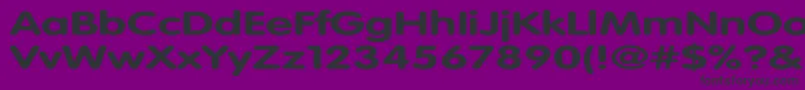 VagroundedBoldEx-Schriftart – Schwarze Schriften auf violettem Hintergrund