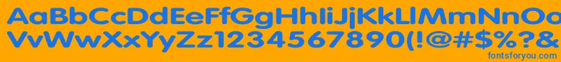 VagroundedBoldEx Font – Blue Fonts on Orange Background