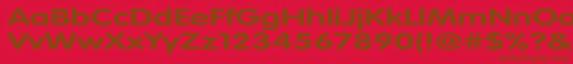 VagroundedBoldEx-fontti – ruskeat fontit punaisella taustalla