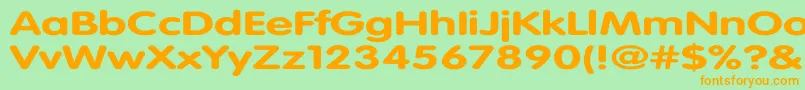 VagroundedBoldEx Font – Orange Fonts on Green Background