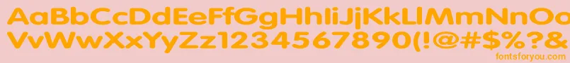 VagroundedBoldEx Font – Orange Fonts on Pink Background