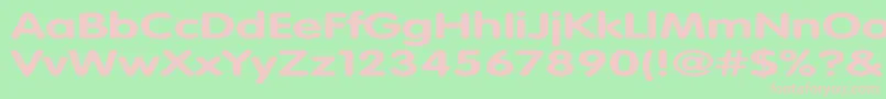 VagroundedBoldEx Font – Pink Fonts on Green Background