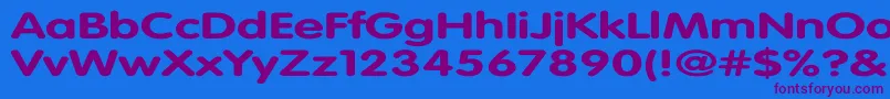 VagroundedBoldEx Font – Purple Fonts on Blue Background