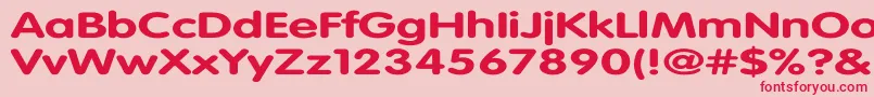 VagroundedBoldEx Font – Red Fonts on Pink Background