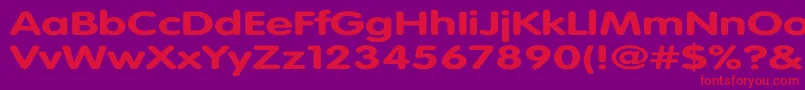 VagroundedBoldEx Font – Red Fonts on Purple Background