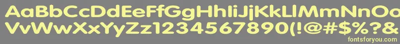 VagroundedBoldEx Font – Yellow Fonts on Gray Background