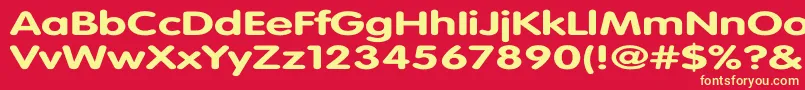 VagroundedBoldEx Font – Yellow Fonts on Red Background