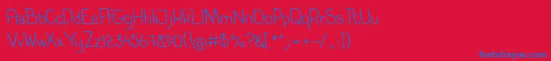 Kolegraphy Font – Blue Fonts on Red Background