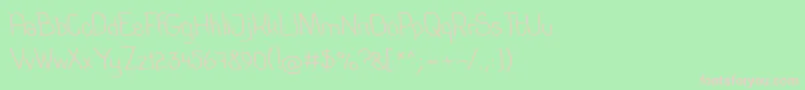 Kolegraphy Font – Pink Fonts on Green Background