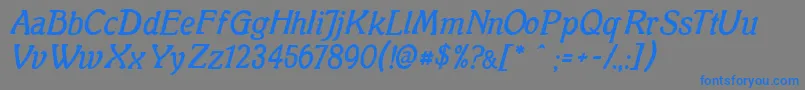 Mutterkrausebuch Font – Blue Fonts on Gray Background