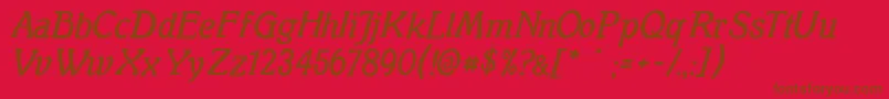 Mutterkrausebuch Font – Brown Fonts on Red Background