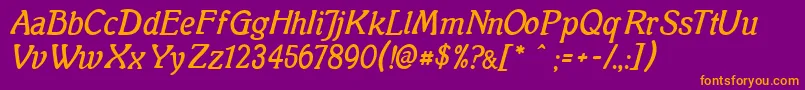 Mutterkrausebuch Font – Orange Fonts on Purple Background