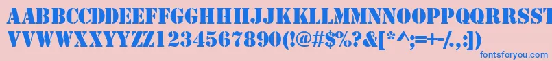 Tempcs Font – Blue Fonts on Pink Background